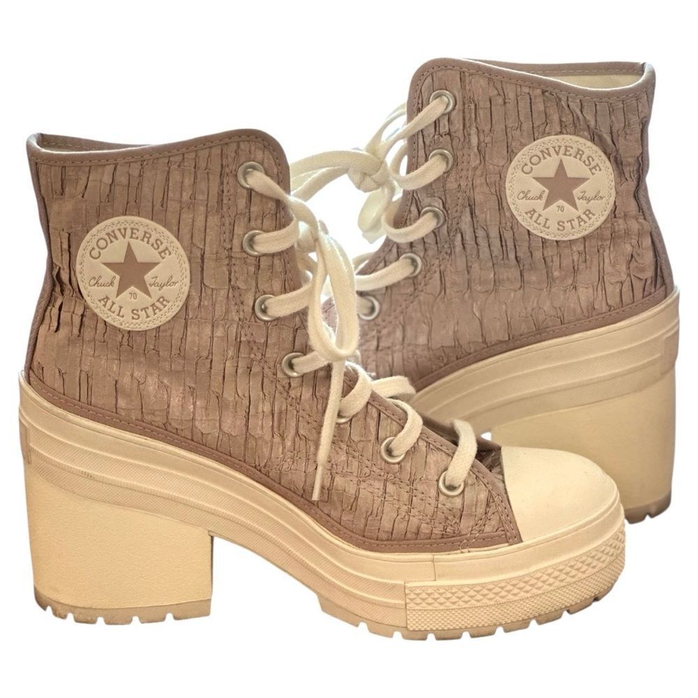 Converse Rose Pink Platform Lug Sole Chunky Heel Boots